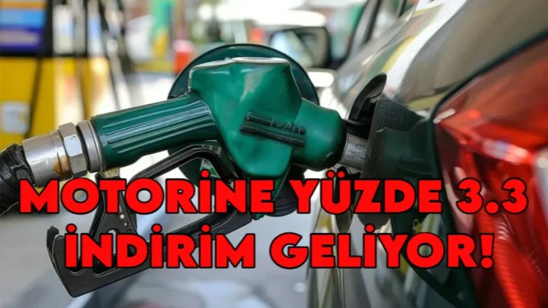 Motorine yüzde 3.3 indirim geliyor!